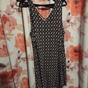 Maurices Black and Cream Geometric Mini Dress